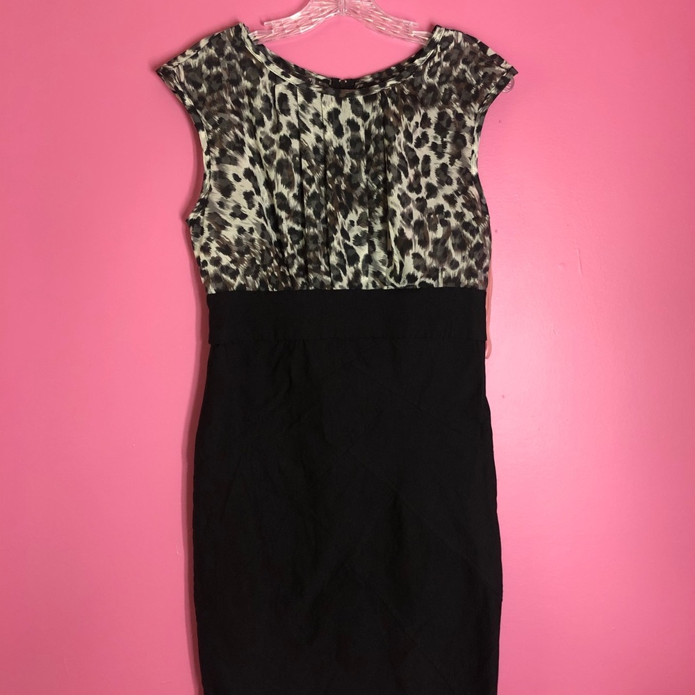 A. Byer Black Cheetah Dress Size 11